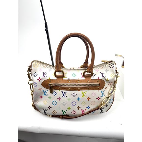 Louis Vuitton x Takashi Murakami Monogram Multicolor Rita Top Handle Bag - Picture 10 of 15